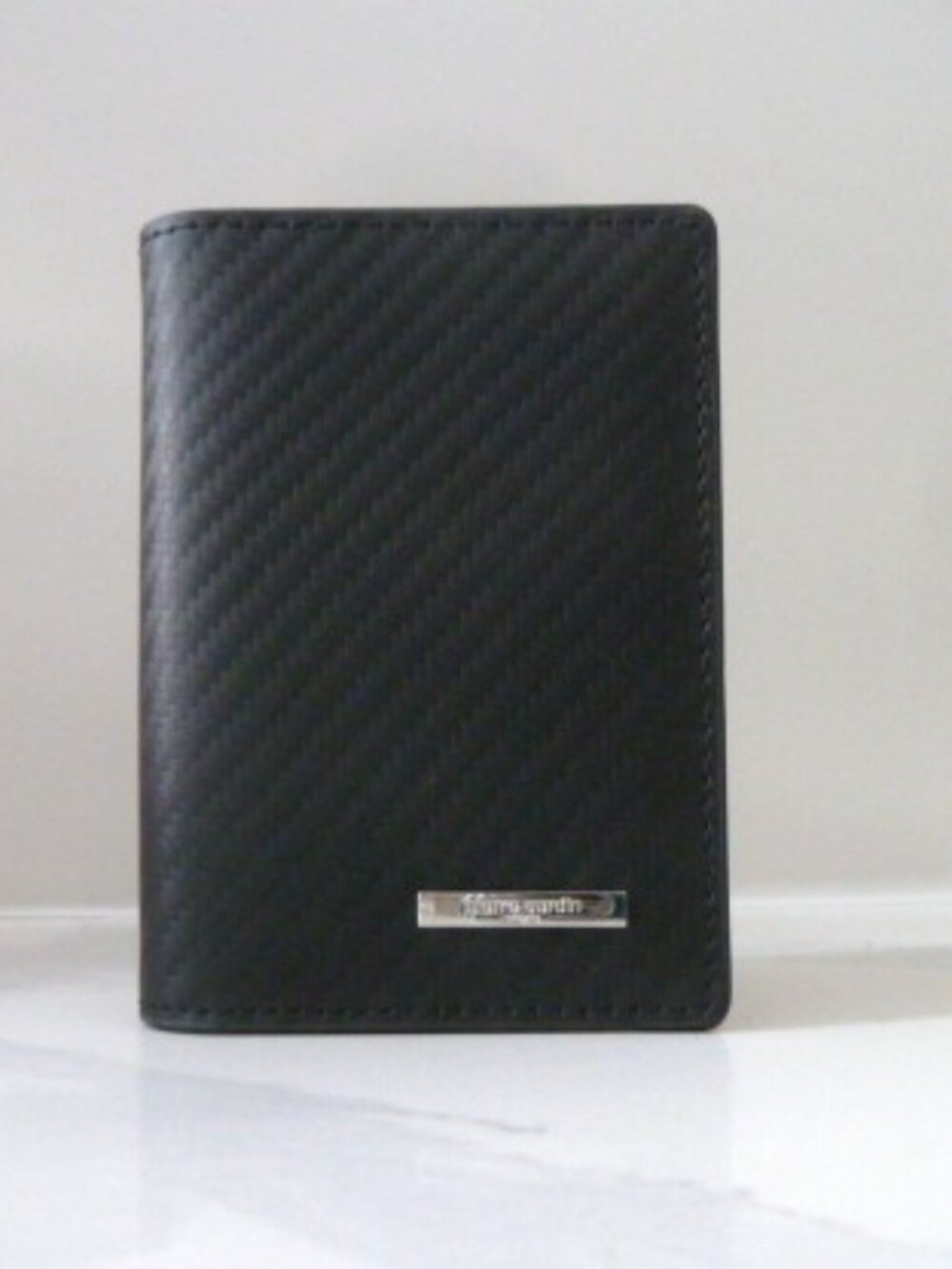 RARE Pierre Cardin Slim Black Textured Leather Wallet